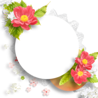 flowers & floral frame free transparent png image.