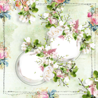 flowers & Floral frame free transparent png image.