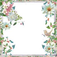 flowers & Floral frame free transparent png image.