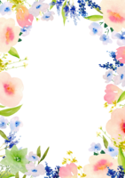 flowers & floral frame free transparent png image.