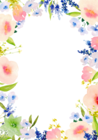 flowers & Floral frame free transparent png image.