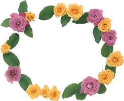 flowers & Floral frame free transparent png image.