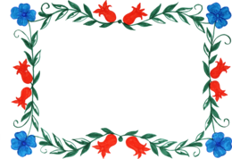 flowers & Floral frame free transparent png image.