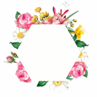 flowers & Floral frame free transparent png image.