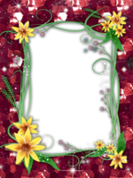 flowers & Floral frame free transparent png image.