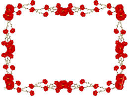 flowers & Floral frame free transparent png image.