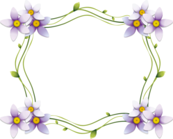 flowers & Floral frame free transparent png image.