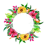 flowers & Floral frame free transparent png image.