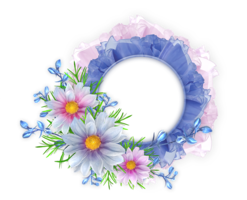 flowers & Floral frame free transparent png image.