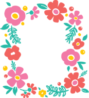 flowers & Floral frame free transparent png image.