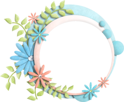 flowers & Floral frame free transparent png image.