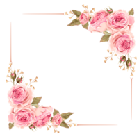 flowers & Floral frame free transparent png image.