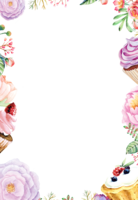 flowers & Floral frame free transparent png image.