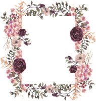 flowers & Floral frame free transparent png image.