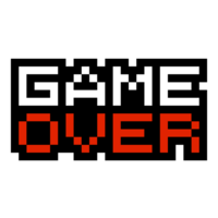 words phrases & Game over free transparent png image.