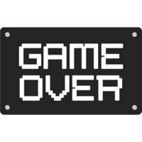 words phrases & Game over free transparent png image.