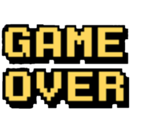 words phrases & game over free transparent png image.