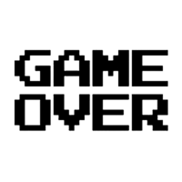 words phrases & Game over free transparent png image.