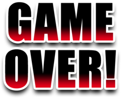words phrases & Game over free transparent png image.