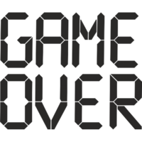 words phrases & Game over free transparent png image.