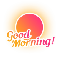 words phrases & Good morning free transparent png image.