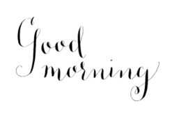 words phrases & Good morning free transparent png image.