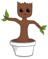 fantasy & Groot free transparent png image.