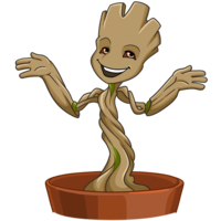 fantasy & Groot free transparent png image.