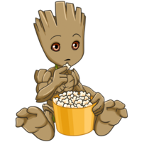 fantasy & Groot free transparent png image.