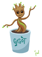 fantasy & Groot free transparent png image.