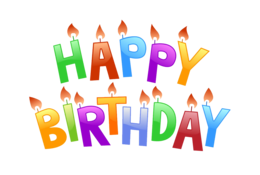 words phrases & Happy Birthday free transparent png image.