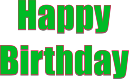 words phrases & Happy Birthday free transparent png image.