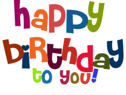 words phrases & Happy Birthday free transparent png image.