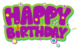 words phrases & Happy Birthday free transparent png image.