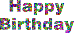 words phrases & Happy Birthday free transparent png image.