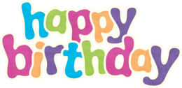 words phrases & Happy Birthday free transparent png image.