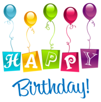 words phrases & Happy Birthday free transparent png image.