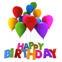 words phrases & Happy Birthday free transparent png image.