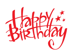 words phrases & Happy Birthday free transparent png image.