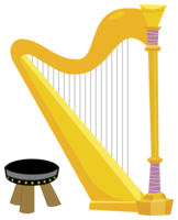objects & Harp free transparent png image.