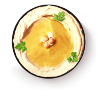 food & hummus free transparent png image.