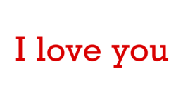 words phrases & I love you free transparent png image.