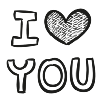 words phrases & i love you free transparent png image.