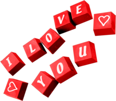 words phrases & I love you free transparent png image.