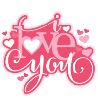 words phrases & i love you free transparent png image.