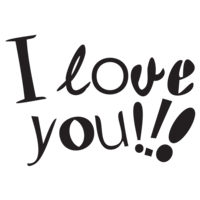 words phrases & i love you free transparent png image.