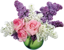 flowers & Lilac free transparent png image.