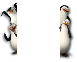 heroes & Madagascar penguins free transparent png image.