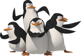 heroes & Madagascar penguins free transparent png image.