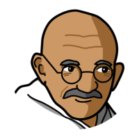 celebrities & Mahatma Gandhi free transparent png image.